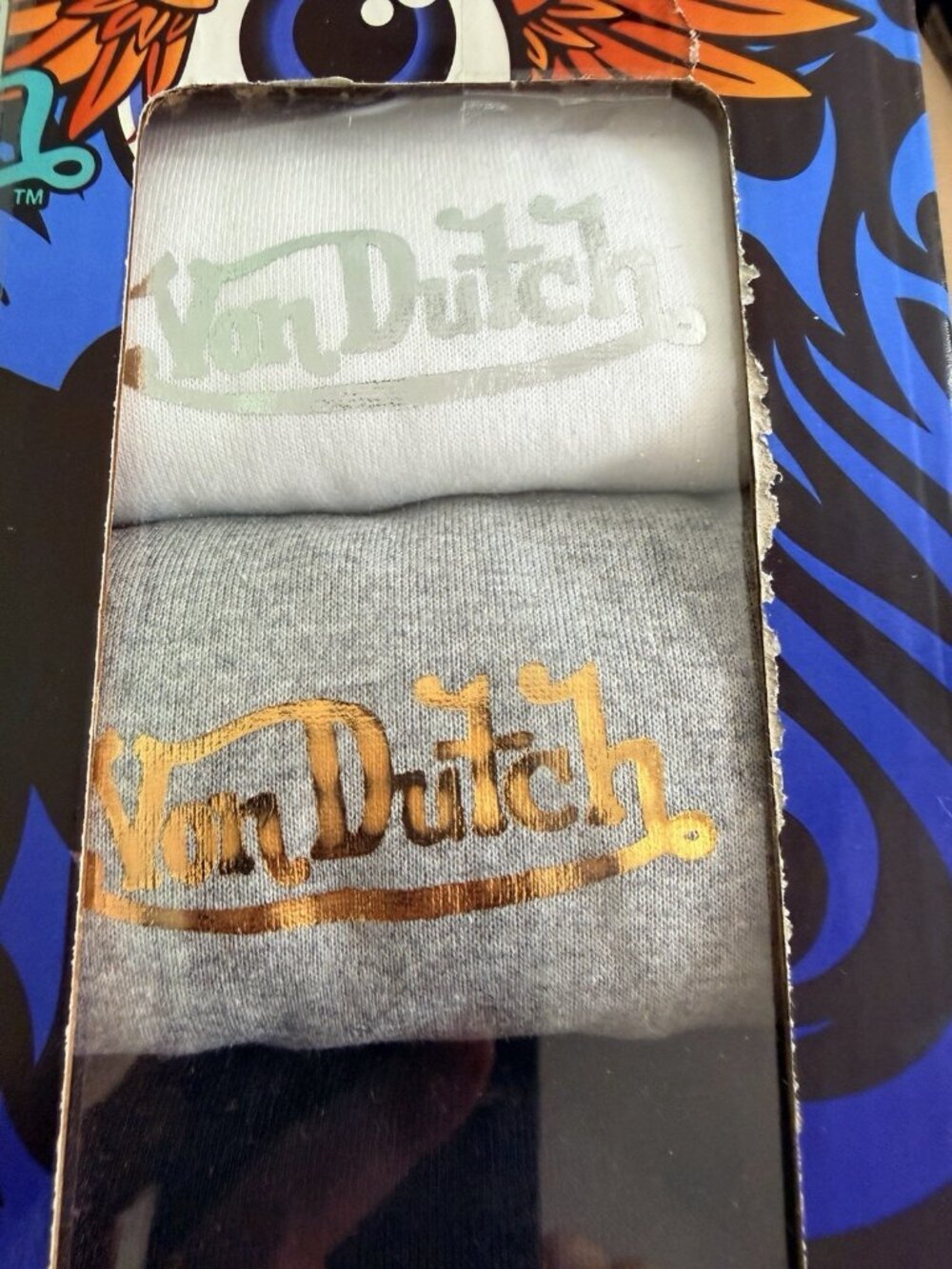 Von Dutch White Gray Black Cotton Crew Neck T-Shirt 4 Pack Set Men's Sz Medium